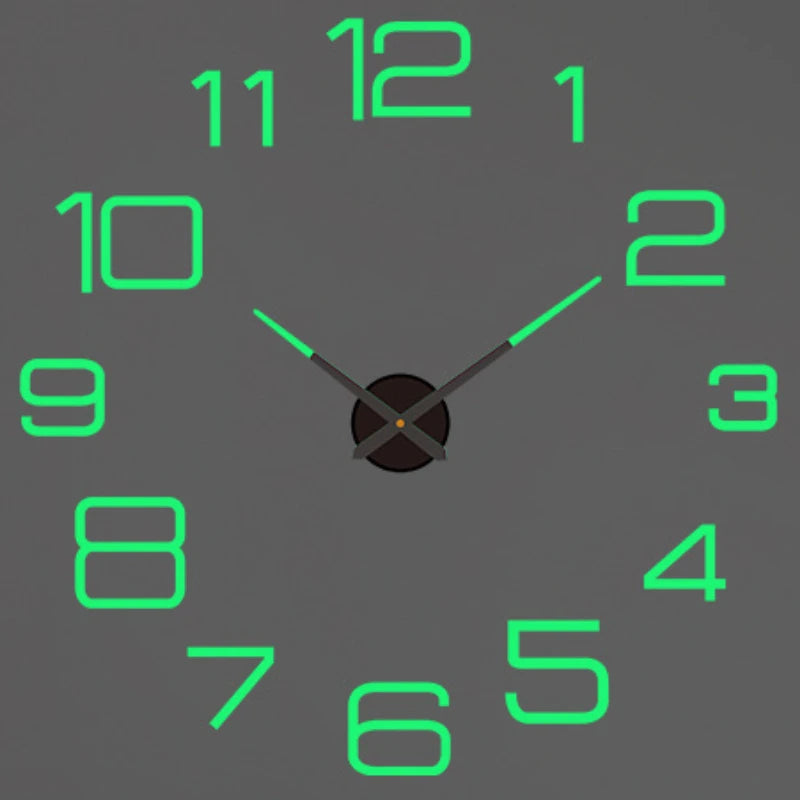 Modern Design Large Wall Clock 3D DIY Quartz Clocks Fashion Watches Acrylic Mirror Stickers Living Room Home Decor