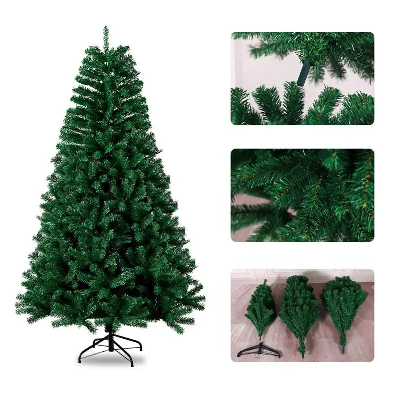 Green PVC Large Christmas Tree Decoration 2024 New Year Home Party