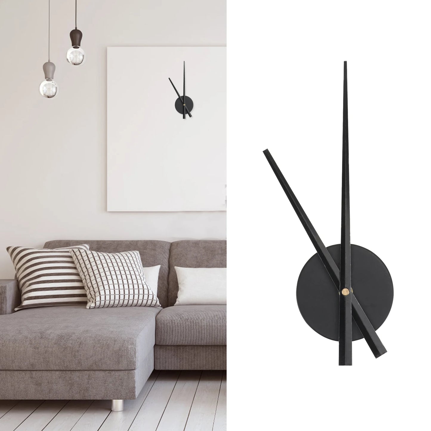 DIY Large Cross-stitch Clock Hands Needles Wall Clocks 3D Home Art Decor Quartz Clock Mechanism Accessories Home Decoration